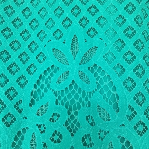 NWT Ann Taylor Loft teal lace pencil skirt 2P - Picture 3 of 6